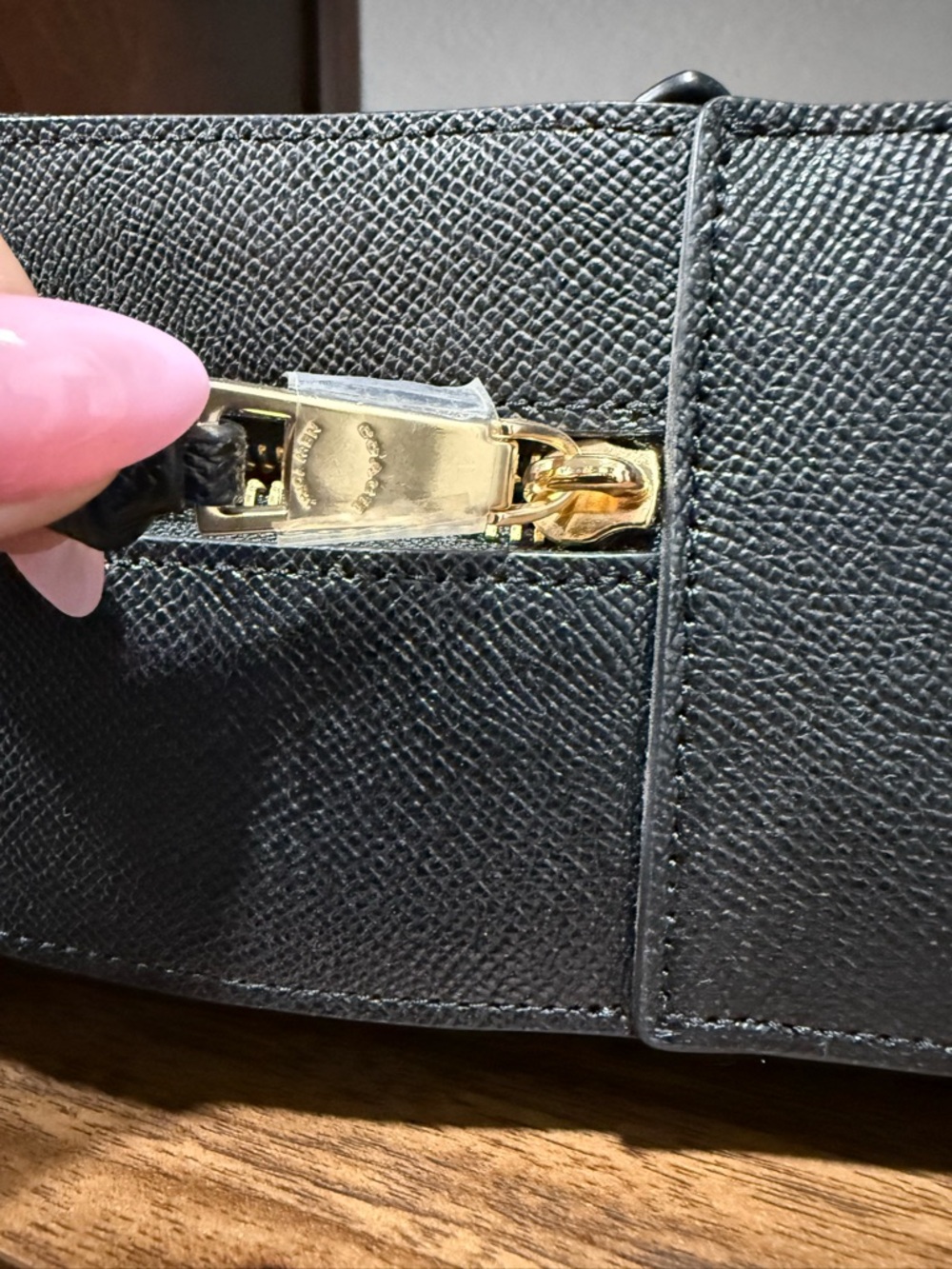 Coach Black Leather Mini Backpack with Gold Accents - Picture 4 of 6